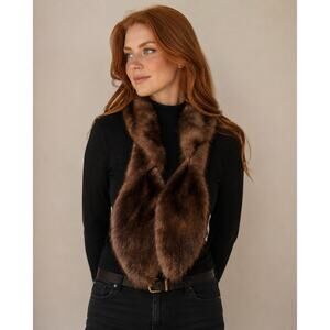 Vintage Prairie New York Mink Fur Scarf / Collar